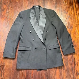Vintage Oscar de la Renta Smoking Sakko Gr. 38 L schwarz Blazer MADE IN USA - Bild 1 von 15