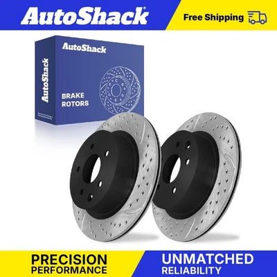 Rear Drilled Slotted Brake Rotors for INFINITI G37 G35 QX50 Nissan 370Z V6 Foto 1 de 4