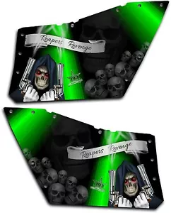 Polaris RZR OEM Door Graphics Kit 570 800 900 Decal Reaper Revenge Green - Picture 1 of 1