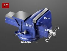 Powder Coated 4" Bench Vice Clamp Workbench Vise Anvil Swivel Base Jaw Grip 10cm