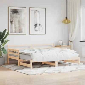 vidaXL Daybed with Trundle without Mattress 90x190 cm Solid Wood - Picture 1 of 10