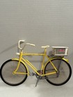 Vintage Barbie Ten Speed Bicycle Yellow With Basket And Kickstand 1973 Mattel