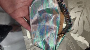 SCUNCI Stretch Headband Wide Hair Wrap IRIDESCENT RAINBOW - Picture 1 of 1