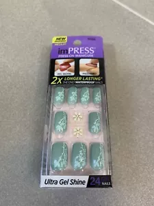 Kiss imPRESS 24 Aufpressmedium Ultra Gel Glanz Nägel mit Juwel Charm Akzent Neu - Bild 1 von 7