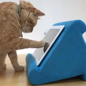 Coussin De Support Pour Tablette Porte Livre Lecture Téléphone Bleu - Imagen 1 de 6