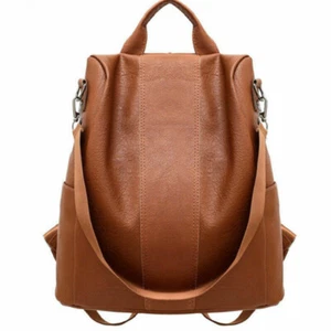 Damen Rucksack Anti Diebstahl Wasserdicht Leder Daypack Schulter Tasche Reise DE - Bild 1 von 3