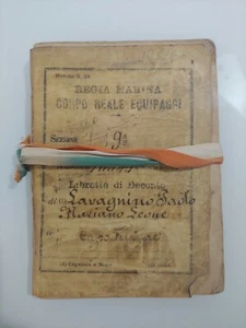 REGIA MARINA CORPO REALE EQUIPAGGI LIBRETTO DECONTO LAVAGNINO 1883 - Foto 1 di 8