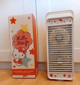 Cute and Cool Sanrio Hello Kitty Oscillating 3 Speeds Desktop Fan, Cordless!!!!! - Picture 1 of 6