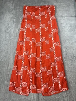 Anthropologie Dress Womens Medium Linen Aliza Strapless Maxi Printed Smocked New - Image 1 of 4