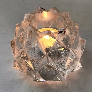 ORREFORS Votive Tea Light Crystal Firefly Artichoke Candle Holder Nimbus - Picture 1 of 7