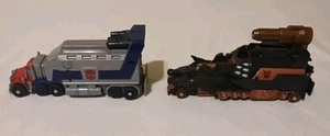2011 Hasbro Transformers Bot Shots Optimus Prime & Megatron W/ Trailers SET RARE - Picture 1 of 6