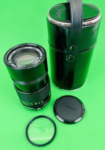 Canon LENS BUNDLE, FD 135mm f/3.5 LENS w/CAPS, CASE & 52mm UV FILTER, Clean-EUC - Picture 1 of 18