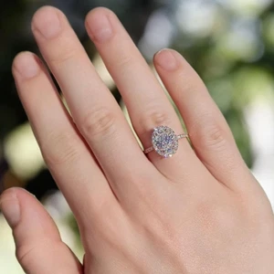 Engagement Diamond 14K Yellow Gold Ring Oval Cut 1.90 Carat IGI Lab Created CVD - Picture 1 of 11