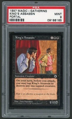 1997 MTG Magic the Gathering Portal King's Assassin PSA 9 Gaming Card TCG - Image 1 of 2