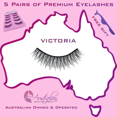 5 pares de extensiones de pestañas postizas 3D largas de aspecto natural pestañas postizas Foto 1 de 4