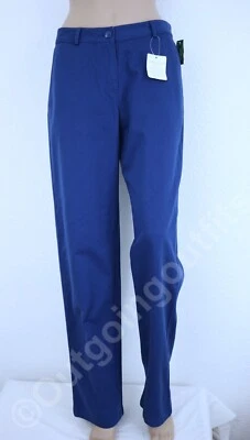 NEW L.L. Bean Favorite Fit Wrinkle-Resistant Cotton Women's Blue Pants Size 4 - Image 1 of 4