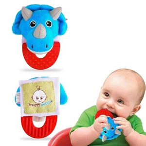 Teething Ring for Babies 0-6 8 10 12 Months | Cute Soft Teething Toys & Gloves - Picture 1 of 13