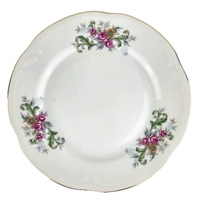 Wtoctawek Poland Porcelain Canape Plates Gold Edged Floral Set of Four NWOT - Picture 1 of 6