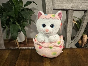 Ty Beanie Boos 2025 GIGGLES the Cat in Easter Egg (6 Inch) NEW Plush Stuffed Toy - Picture 1 of 3