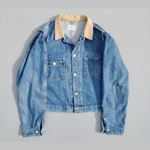 Giacca camionista Polo Ralph Lauren anni 80 bianca etichetta denim made in USA vintage - Foto 1 di 12