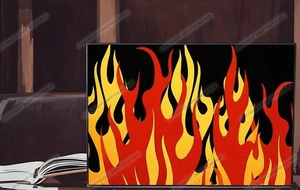 Flames Fire Vinyl Skin Wrap Sticker For Laptop Tablets - Picture 1 of 2