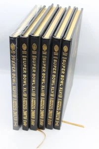 Super Bowl Official  Program (Leather Bound) Lot of 6 - Patriots , Greenbay, Etc - Imagen 1 de 8