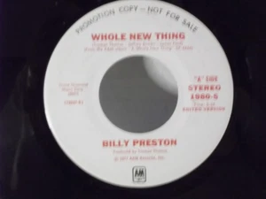 Billy Preston,A&M 1980,"Whole New Thing"US,7" 45,1977, PROMO, soul,Mint - Picture 1 of 2