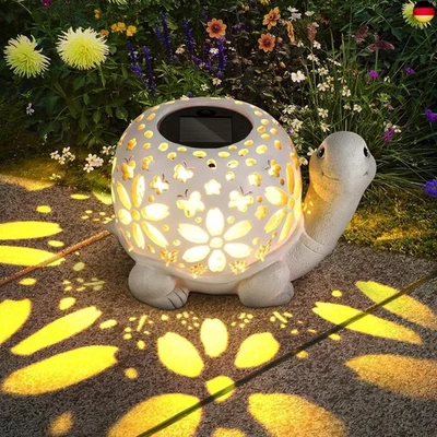 Solarlaterne für Außen, Schildkröte Solarlampen Figur Gartendeko, LED Solar la - Bild 1 von 4