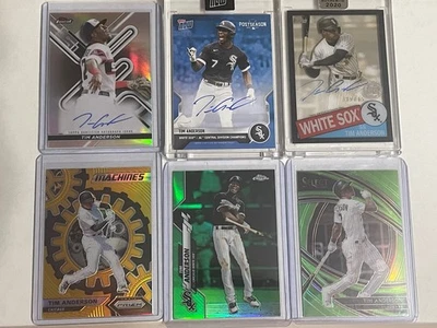 Tim Anderson Topps Clearly Postseason Autographs Numbered Lot Gold /10 /75 /99 - Image 1 of 4