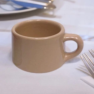 Vintage TEPCO China USA 5-Ounce Ceramic Stacking Diner Coffee Cup Beige - Picture 1 of 9