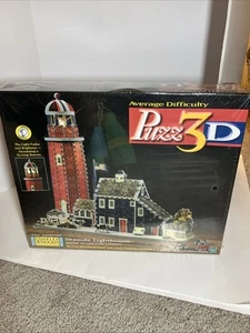 Puzz 3D 349 Piece 3D Puzzle - “Seaside Lighthouse” - 9" X 14" X 17.5" - 1999 - Picture 1 of 5