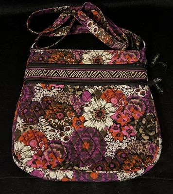 VERA BRADLEY Rosewood Triple Zip Hipster Crossbody Purse Shoulder Bag Excellent  - Image 1 of 4