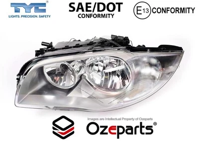 LH LHS Left Head Light Lamp Halogen For BMW 1 Series E87 2004~2007 5Door Hatch - Image 1 of 4