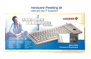 Cherry G84-4400 Compact Keyboard Slim Line mit Trackball PRBDE PS2 black - Bild 1 von 5