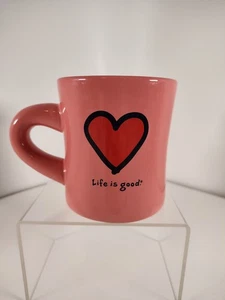Life is Good Rosa Tasse Do What You Like Herz Diner Stil Becher 12 Unzen - Bild 1 von 7