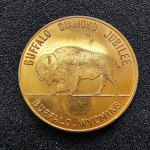 1959 Buffalo, Wyoming - Diamond Jubilee - Souvenir 50¢ - July 3-4-5 1884 - 1959 - Picture 1 of 8