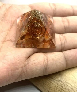 REIKI ENERGY CHARGED CARNELIAN CRYSTAL ORGONE PYRAMID POWERFUL ENERGY GENERATOR - Picture 1 of 3