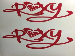 Roxy Vinyl Window Decal Sticker Set 6 1/2 inch x 2 inch Each Choose Your Color - Bild 1 von 15