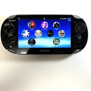 Sony PS VITA PCH-1000 Crystal Black Wi-Fi Console Region Free From JAPAN Tested - Picture 1 of 16