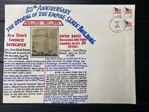 50th Anniversary Empire State Building opening Hand Drawn event cover - Picture 1 of 1