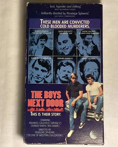 The Boys Next Door, 1984 VHS Movie, New World Video Charlie Sheen, Their Story - Picture 1 of 7