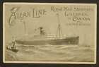 Allan Line Trade Card 5.5" Royal Mail Steamers Ticket Prices to Canada Lundberg