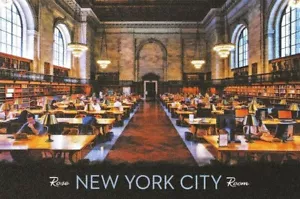 Postcard New York City Main Public Library Rose Main Reading Room MINT Unused - Picture 1 of 1