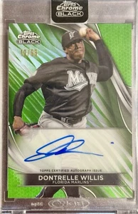 2024 Topps Chrome Black Dontrelle Willis Green Refractor Auto 10/99 Sealed - Picture 1 of 2