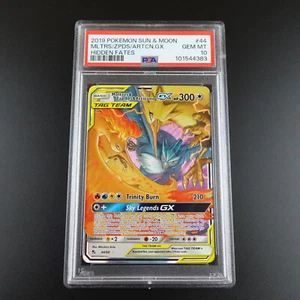 Tarjeta Pokémon PSA 10 Moltres Zapdos Articuno 44 Hidden Fates Holo Graded - Imagen 1 de 2