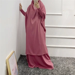 Ramadan Islamic Women Prayer Dress Burqa Robe Muslim Abaya Caftan Khimar Hijab - Picture 1 of 166