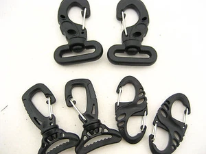KAM Qualität Metall Kunststoff drehbar Trigger Clip Rucksack 8 Formen Karabiner Clip - Bild 1 von 13