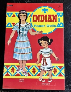 Vintage indische Papierpuppen von Saalfield neu alter Lagerbestand ungeschnitten neuwertig 1960er - Bild 1 von 8