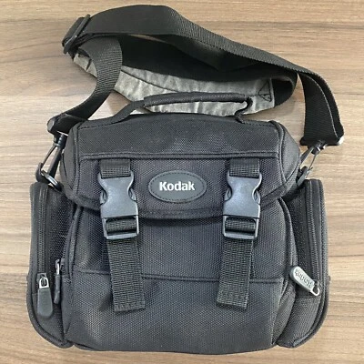 Kodak Camera Bag Multi Compartments Soft Adjustable Shoulder Strap Black 10x5x8” - Image 1 of 4