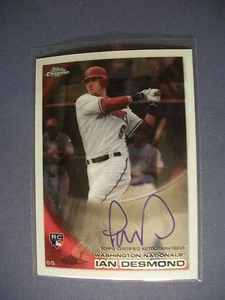 IAN DESMOND 2010 Topps Chrome Rookie AUTO #205 RC Nationals, Rockies - Picture 1 of 1